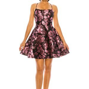 B Darlin Juniors Floral Jacquard A-line Dress Size 11/12